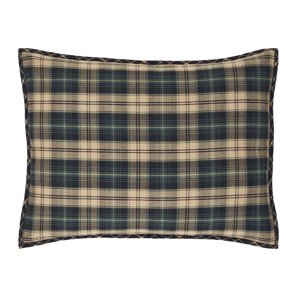 Housse de coussin standard Pine Grove de VHC Brands, verte, 21 x 27