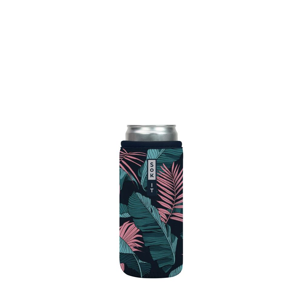Sok It Can Sok Sleeve F R Bier Und Limonade, Isolierte Neoprenh Lle (Midnight Tropics 12Oz Slim Can Sleeve)-image