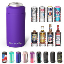 Frost Buddy Universal Can Cooler - Passar alla - Rostfritt stål för 12 oz & 16 oz burkar & flaskor
