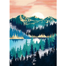 Hestarcul 5d Sunrise Diamond Painting Kit Art Kits pentru adul?i Puncte de diamante vopsea cu diamante rotunde pentru decor de perete cadou (12x1