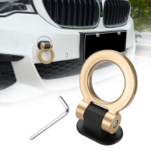 Kit de gancho de remolque TOMALL, pegatinas decorativas doradas claras para parachoques de coche, accesorios exteriores (solo decoraci   n)