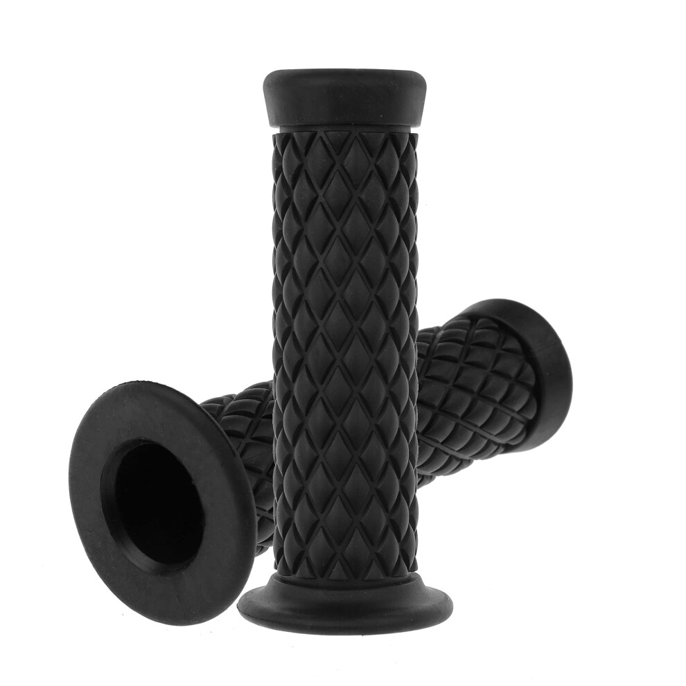 Coxotom Universal Motorcycle Handles Grips - Non Slip Rubber Motorcycle Grips for Harley Honda Yamaha Suzuki Kawasaki Dirt Bike (Black)
