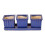 Accent Plus Blue Square Ceramic Small Planter (Set of 3) 1