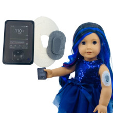 Warrior Buddy Diabetes Akcesoria kompatybilne z 18 ""lalkami lub pluszowymi zabawkami. (Dexcom G6 Plastic)