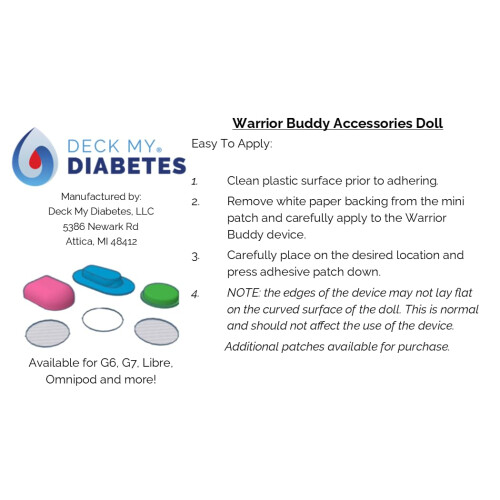 Warrior Buddy Diabetes Zubehör für 18" Puppen oder Plüschtiere. (Dexcom G6, Plastik) 2