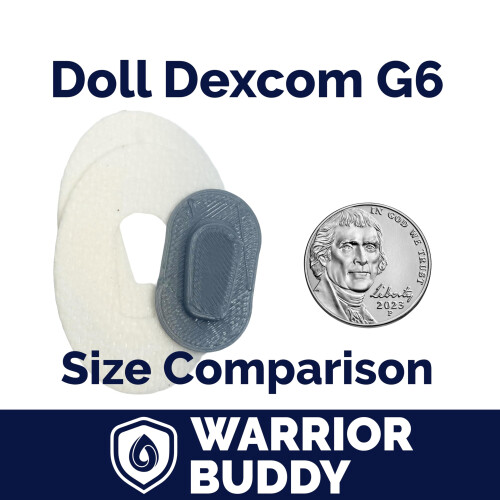 Warrior Buddy Diabetes Zubehör für 18" Puppen oder Plüschtiere. (Dexcom G6, Plastik) 1