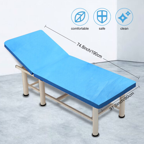 Draps de lit jetables 100PCS, 31.5" x 74.8" Draps de table de massage imperméables 2
