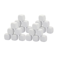 Qidiwin Witte EVA Foam Dobbelstenen voor Kinderen Graffiti Bouwstenen Creatieve Schilderkunst 24 STUKS