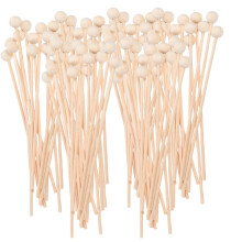 100 St ck Kandiszuckerst bchen mit Kugel, Holzst bchen, Kuchenst bchen, Getr nker hrst bchen f r Lutscher, Kaffee, Vorspeisenspie e, 15,2 cm