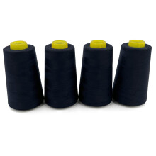 Tortoise 4 Kegel mit je 3000 Yards Spulenfaden zum Nhen Allzwecknhgarn 100 % Polyesterfaden fr Serger Overlock Quilting Nhmaschine 40S/2 Dunkelbl