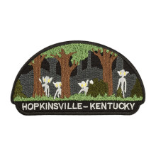 Embroverse Hopkinsville Goblins Patch - brodate Kentucky SUA Cryptids - Fier pe patch -uri - Dimensiune: 4,6 x 2,6 inci