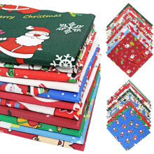 Christmas Fabric Bundles 20 Pcs Different Pattern Christmas Quilting Fabric Fabric Squares with Snowman and Santa Christmas Cotton Fabric Sewing Cra