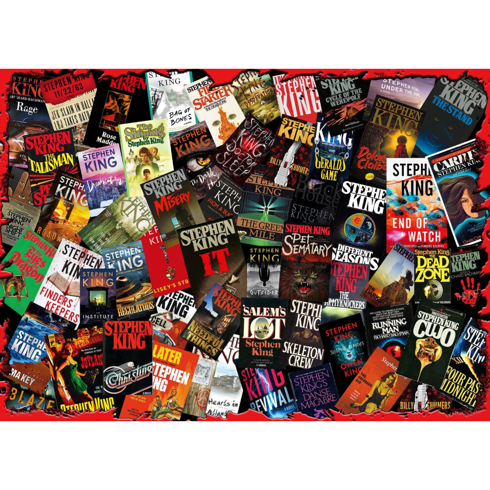 Photos - Jigsaw Puzzle / Mosaic King of Horror Collage Puzzle for Adults Inspired by Stephen King | Difficult 1000 Piece Jigsaw Puzzle Toy | Interactive Bra
