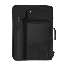 Caso de portf lio de arte de Treochtfun 18 x 24 portf lio de arte com mochila e sacola para obra de arte M dia Arte Tamanho da caixa (preto)