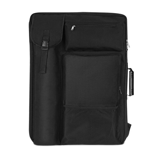 TreochtFUN Θήκη Portfolio Τέχνης 18 X 24 με Σακίδιο & Τσάντα για Έργα Τέχνης (Μαύρη)