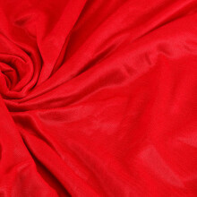 SINJEUN 10 Yard x 65 Inch Stretch Velvet Fabric Red Soft Silky Stretch Velvet by The Yard for Home Decoration Tables Curtains & Sofa