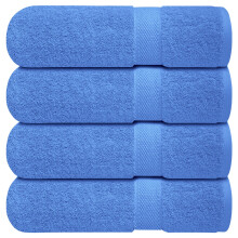 Infinitee Xclusives Premium Bath Towels for Bathroom Set of 4 (27x54 Inches) 100% Soft Ring-Spun Cotton Bathroom Towels (Eloquent Blue)