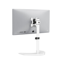 Wali Single Monitor Stand Free Standing Desk Stand med monteringshuller 75 til 100 fuldt justerbar montering passer til en sk?rm op til 32 tommer