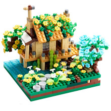 COZYMASS Architecture Port Cabin Building Set Model Kit and Gift for Kids and Adults Mini Blocks 600 PCS with 2 Figure