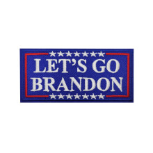 Maga Trump 2024 Let's Go Brandon brodat Fier pe patch