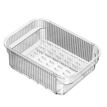 Cesta de drenaje para cuencos, estante retráctil para almacenamiento de frutas en el fregadero de la cocina