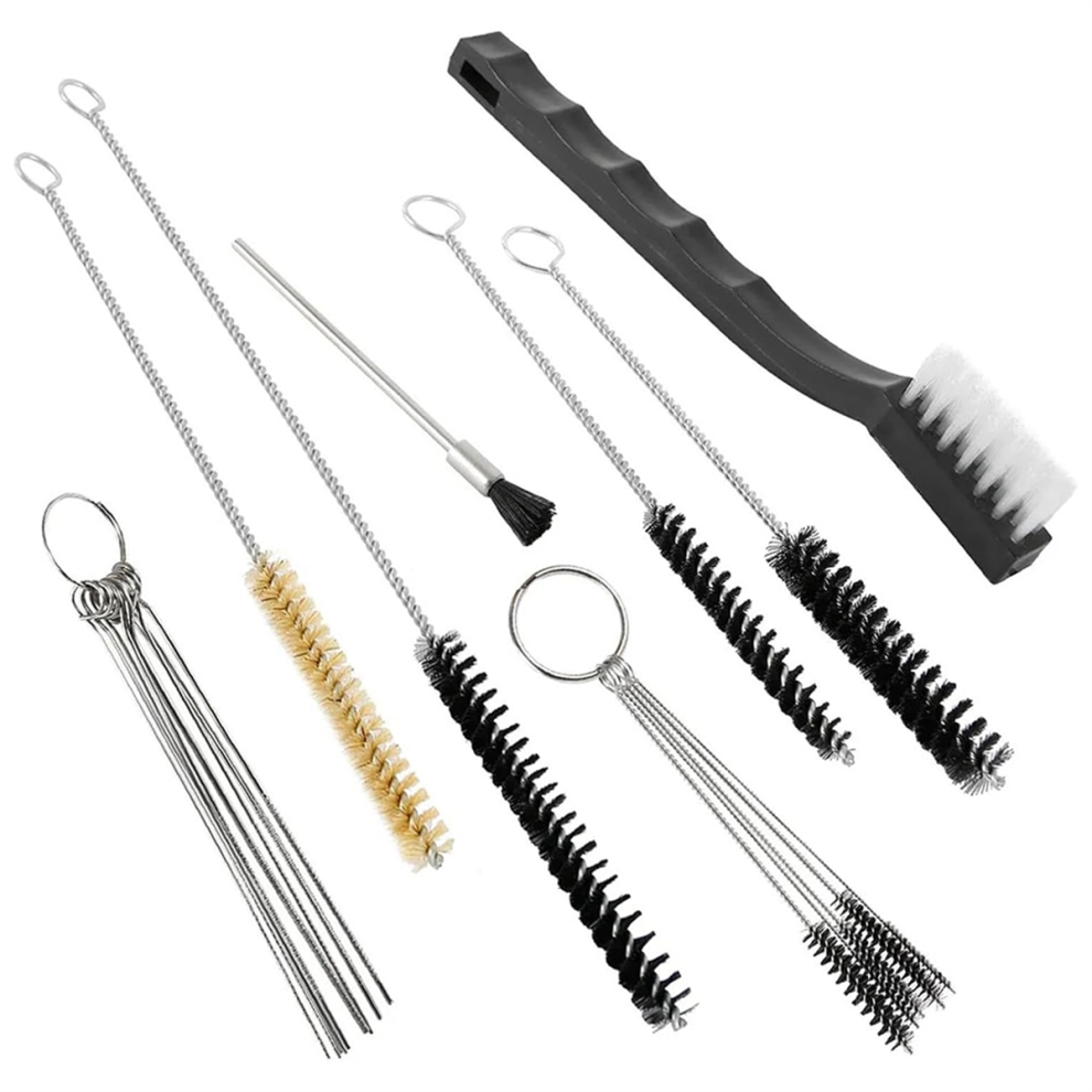21Pcs Multi-Purpose Paint Sprayer Cleaning Kit Nylon Brushes Mini & Needles Metal Tube Brush