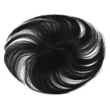 Topper Wig with Bangs Increase the Amount of Top to Cover White Hair Hairpiece A