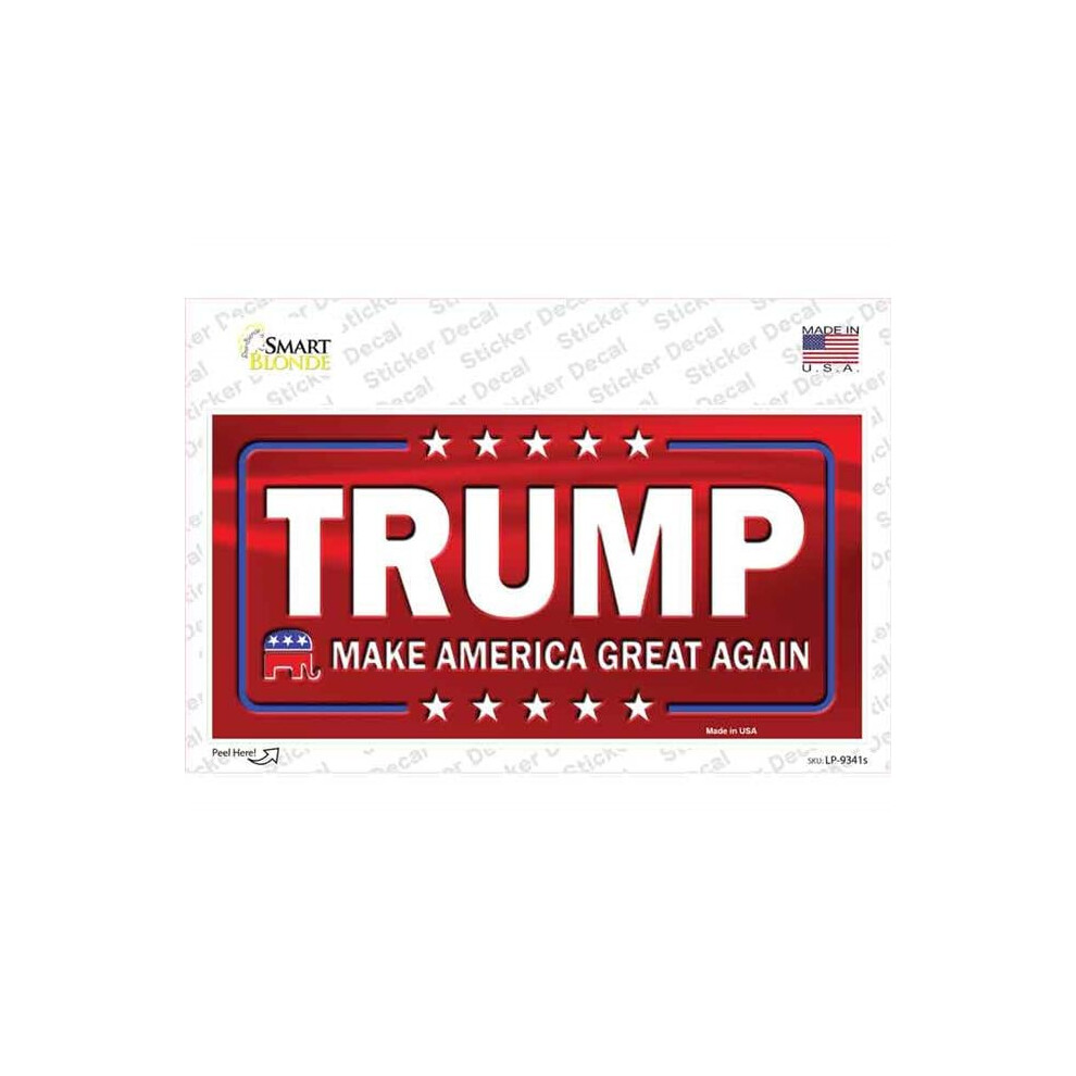 Smart Blonde Lp-9341S-M Trump Maga Novelty Sticker Decal - Medium 792636325236