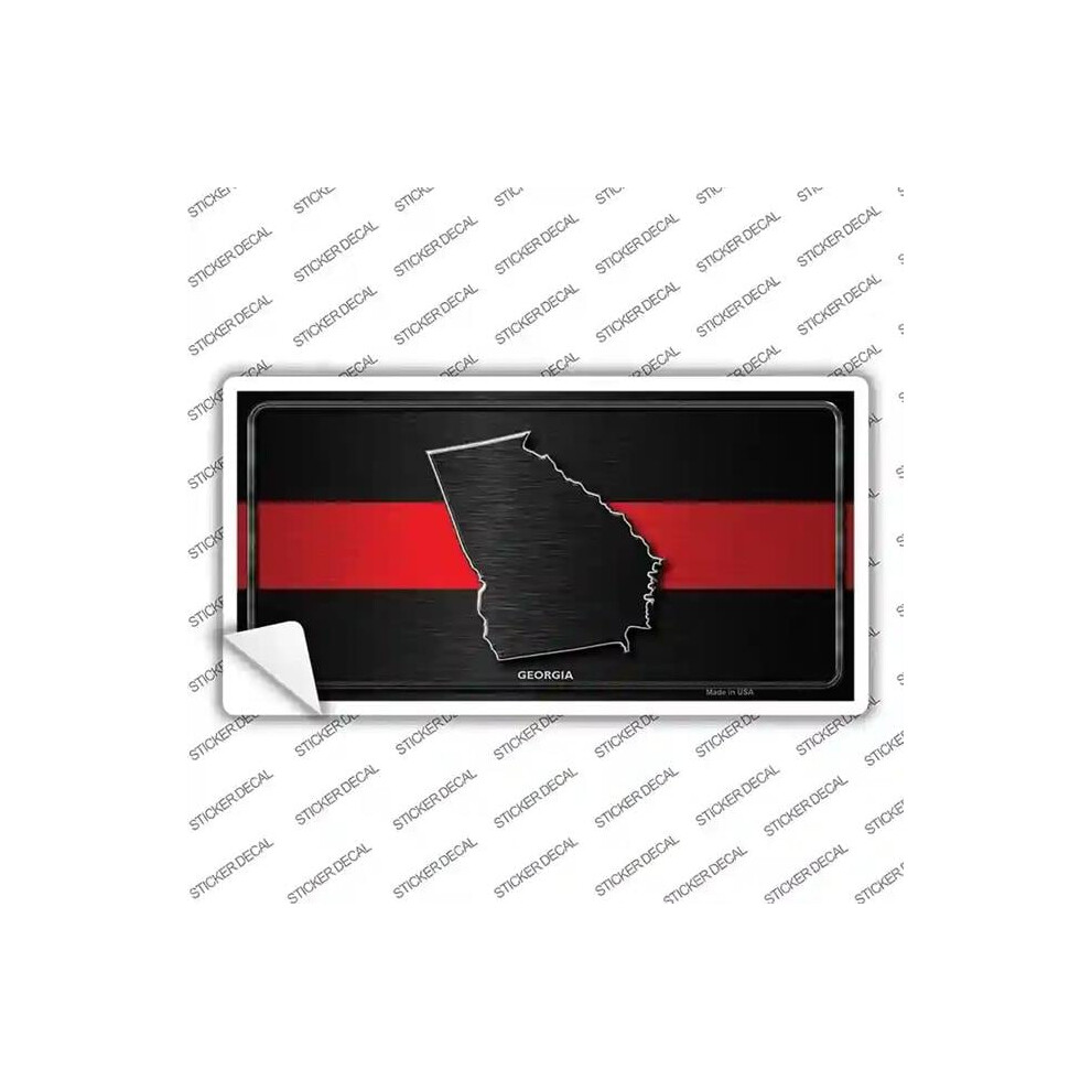 Smart Blonde Lp-9699S-S Georgia Thin Line Novelty Sticker Decal - Small Red 792636324789