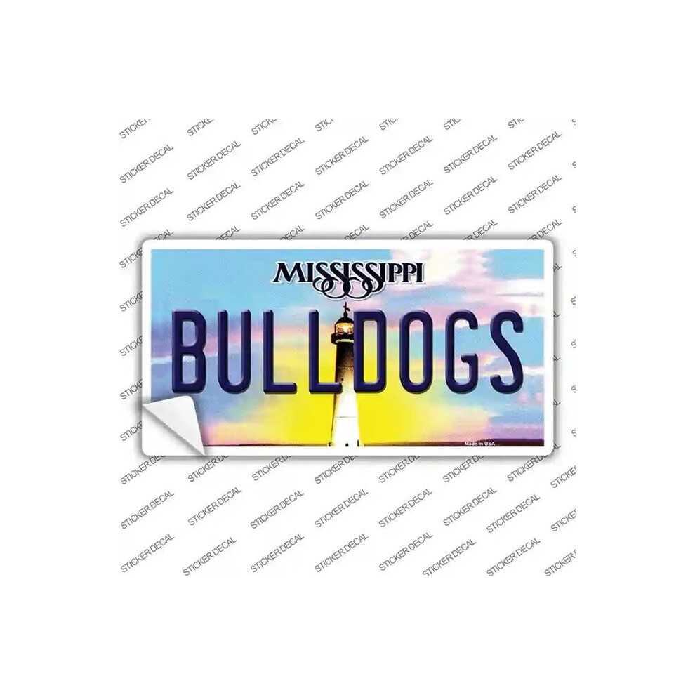 Smart Blonde Lp-6563S-L Bulldogs Mississippi Novelty Sticker Decal - Large 792636322204