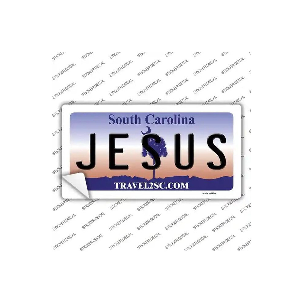 Smart Blonde Lp-6289S-L Jesus South Carolina Novelty Sticker Decal - Large 792636322648