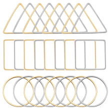 60pcs boucles d'oreilles perles de cerceau d'oreille trouvant un connecteur de pendentif geometrique rond cerceau d'oreille pour les bijoux faisa