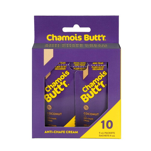 Chamois Butt'r Coconut Κρέμα κατά της τριβής, 10 πακέτα των 9mL
