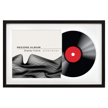 MCS Double Groove Record Album Frame Black 16.5 x 25 in