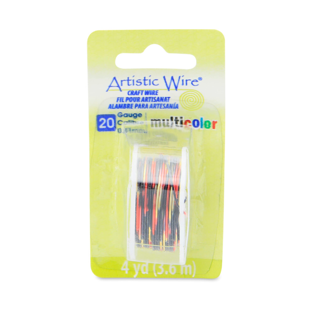Fil de cuivre color   Artistic Wire multicolore calibre 20, r  sistant au ternissement, pour emballage de bijoux artisanaux, fil rouge, or, noir, 4 m
