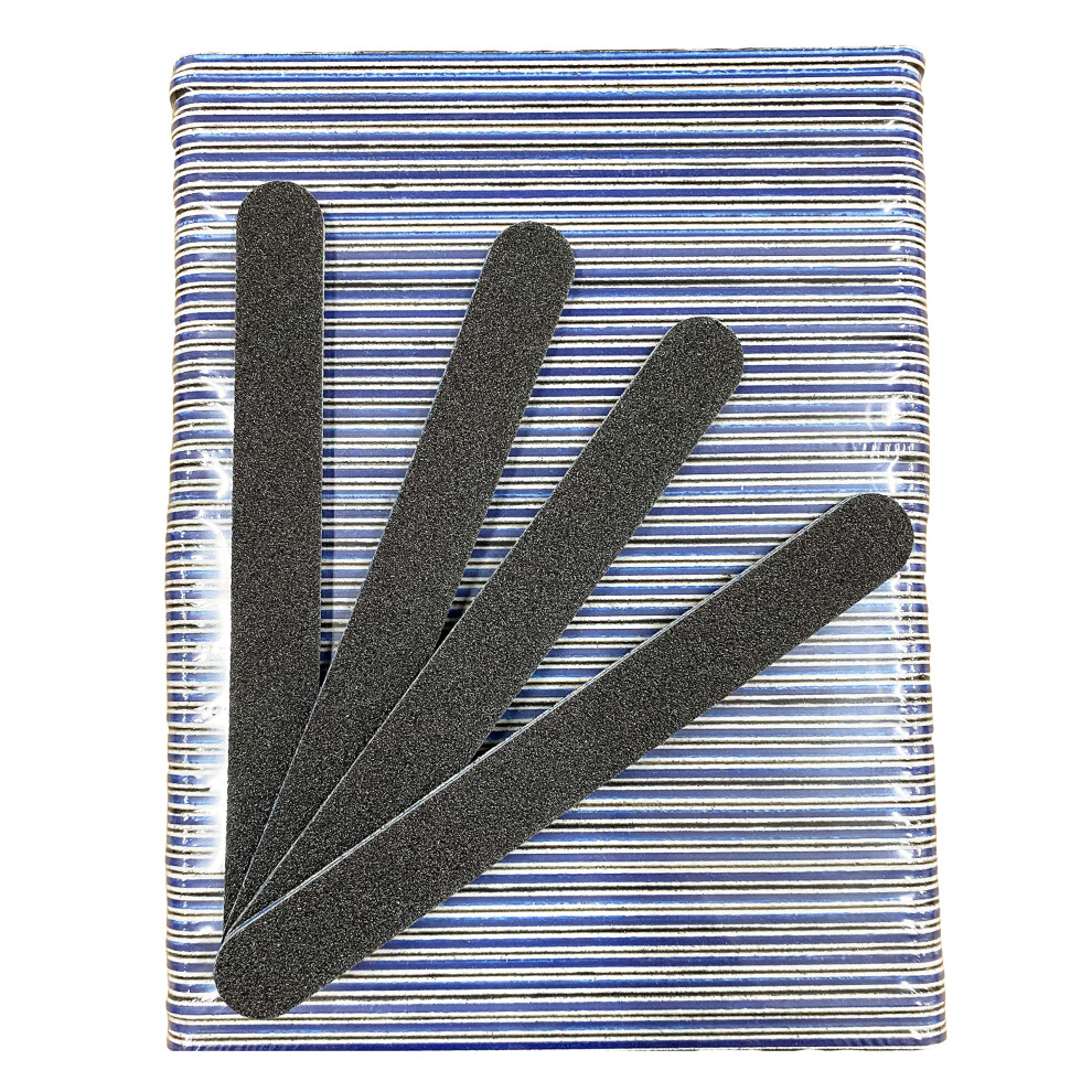 Ncusa Black/Blue Prettyclaw | 50Pc Nail File 180/180 Grit Nail Files Center Double Sided Emery Board For Nails Acrylic Nail File