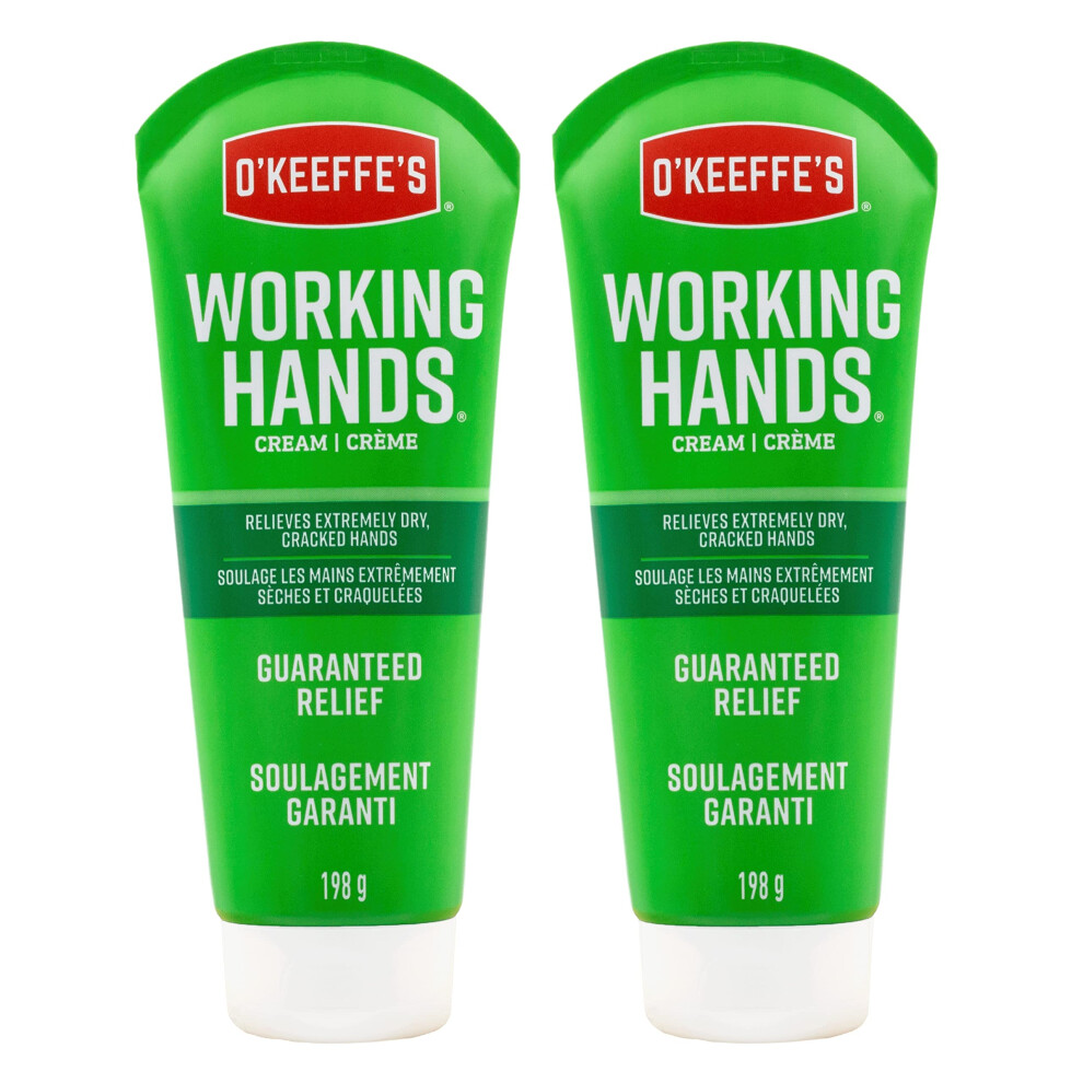 O'Keeffe's Working Hands Hand Cream  Relieves and Repairs Extremely Dry Hands  7 oz Tube (Pack of 2)