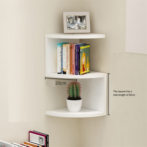Corner Shelf Punching-Free Bookshelf Kitchen Triangle Cabinet Storage Rack 2