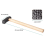 Texturing Hammer DIY Jewelry Making Tool Square- with Wood Handle Metal Pattern Designed Forming Tools No.2 5