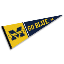 College Flags & Banners Co. Michigan Team University Wolverines Go Blue Pennant