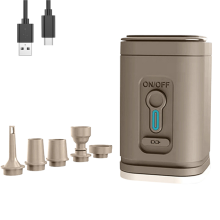 Elektrische luchtpomp met verlichting Draadloze compressor USB-oplaadpomp/-ontluchtingspomp voor kamperen in de buitenlucht -B