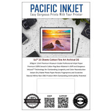 5x7 25 vellen 12mil 205gsm 100% katoen Fine Art Natural Matte dubbelzijdig inkjetpapier - Professioneel archiefpapier voor inkjetfotoprinters - OBA-vr