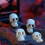 BEOSOFLOY 50τμχ Μινιατούρες Φιγούρες Halloween Κρανία Σκελετοί Διακοσμητικά 5