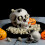 BEOSOFLOY 50τμχ Μινιατούρες Φιγούρες Halloween Κρανία Σκελετοί Διακοσμητικά 2