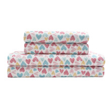 MALLARY BY MATTHEW Kids Super Soft-Soft 100% Folha de impresso em microfibra Aquarela Coraes Impresso completa