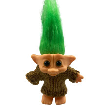 Lucky Troll Dolls Cute Vintage Troll Dolls Chromatic Adorable for Collections School Project Arts and Crafts Party Favors with Wool Clothes. (Coffe