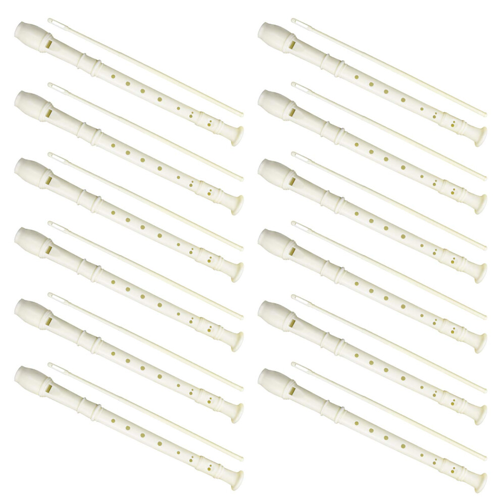 Confezione Da 12 Flauti Soprano A 8 Fori, Con Asta Di Pulizia, Stile Tedesco, Per Bambini, Principianti, Laurea O Ritorno A Scuola-image