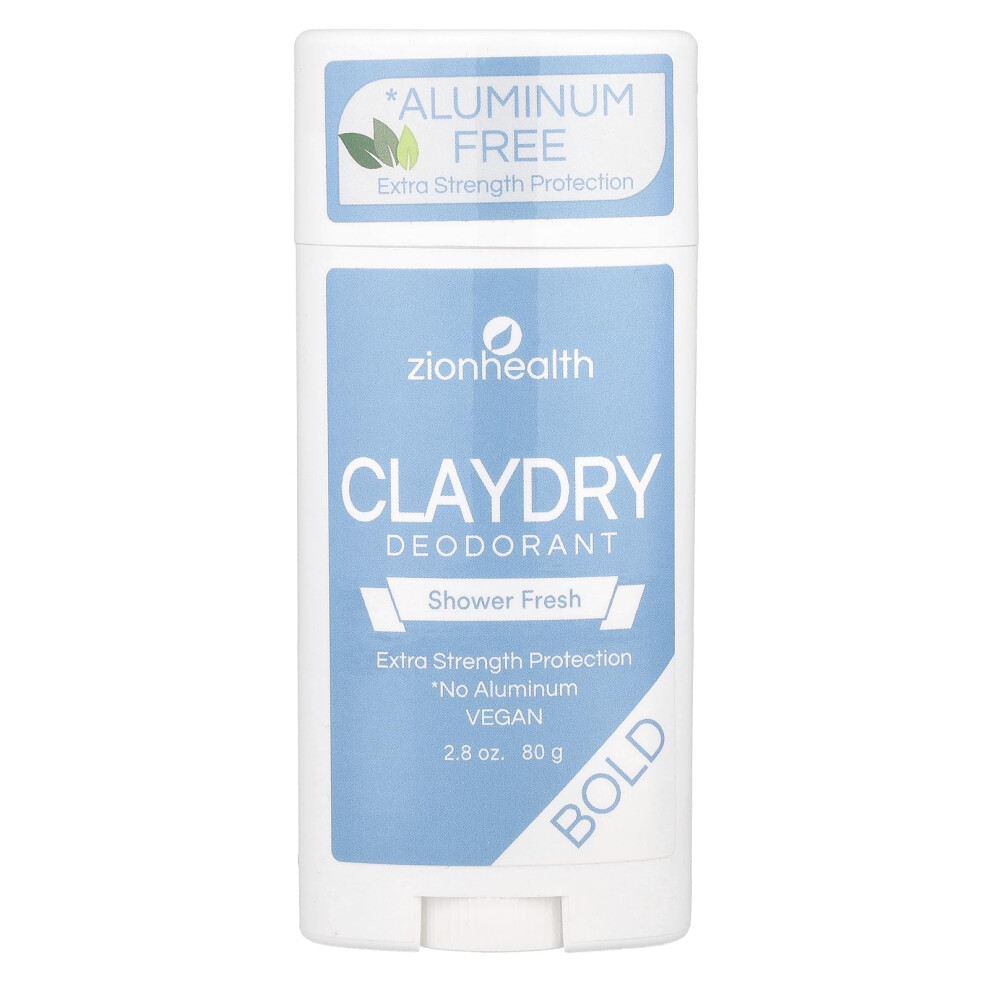 Adama Minerals Clay Dry Bold Deodorant Shower Fresh Zion Health 2.8 Oz Stick