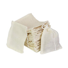 ICEYLI 30 PCS 4 x 3 inci Pungi naturale de bumbac necredincioase de bumbac, Saci de condiment/Ierburi/Ceai Saci de muselina Geanta de plic pentru