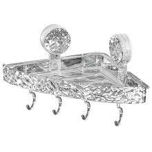 Βεντούζα ντους Ράφι αποθήκευσης Clear Acrylic Shelves Glacier Water Ripple Γωνιακό ράφι για αξεσουάρ